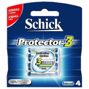 Schick Protector 3 кассеты, www.MIRBRITV.RU