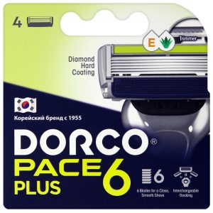 DORCO Pace6 Plus кассеты для бритья (4 шт.), sxa5040, MIRBRITV.RU