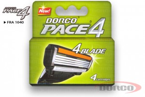 DORCO PACE 4 (4 шт) кассета для бритья, 4 лезвия, DORCO FRA 1040, www.MIRBRITV.RU