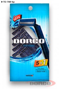 DORCO TD 708 одноразовые станки (5+1 шт), (6 шт) 2 лезвия, mirbritv.ru