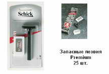 Schick premium классический станок для бритья, пластик с металлическим стержнем, mirbritv.ru